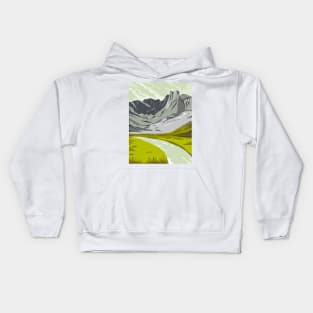 Gates of the Arctic National Park and Preserve Oolah Valley in Alaska United States WPA Poster Art Color Kids Hoodie